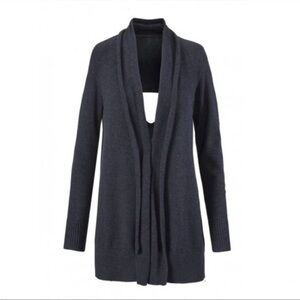 CAbi #3360 Victoria Sweater w/ Cut Out Back Heather Navy Size XS